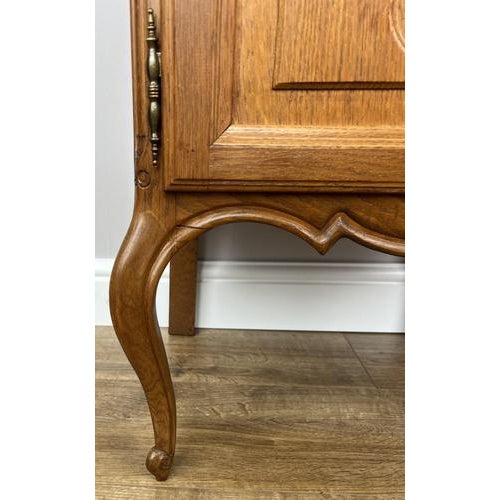 Wood Vintage French Bedside Tables in Oak, Set of 2 For Sale - Image 7 of 14
