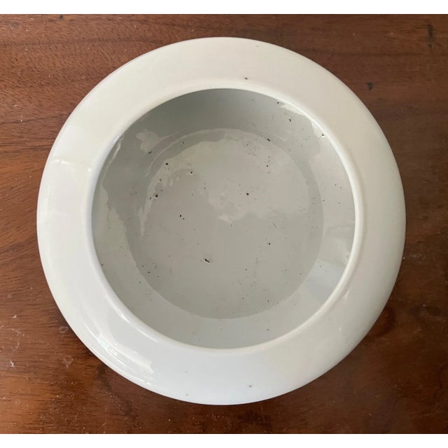 Chinoiserie Antique 19th Century Chinese Blanc De Chine Monochrome Porcelain Brush Washer Coupe For Sale - Image 3 of 13