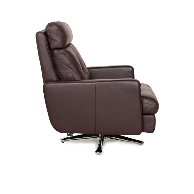 Cor Leather Armchair in Brown with Swivel Function from Conseta For Sale - Image 9 of 13