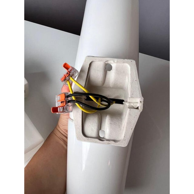 Model 6065 Wall Lamp in White by Sigvard Bernadotte for Ifö For Sale - Image 10 of 11