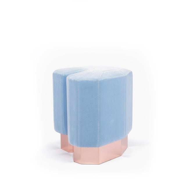 Light Blue Queen Heart Stools by Royal Stranger, Set of 4 For Sale - Image 4 of 18