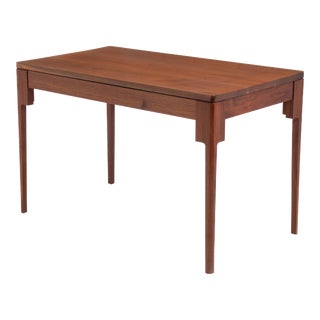 Bespoke Solid Walnut Desk Dining Table Floating Top Tapered Legs New Hope School For Sale