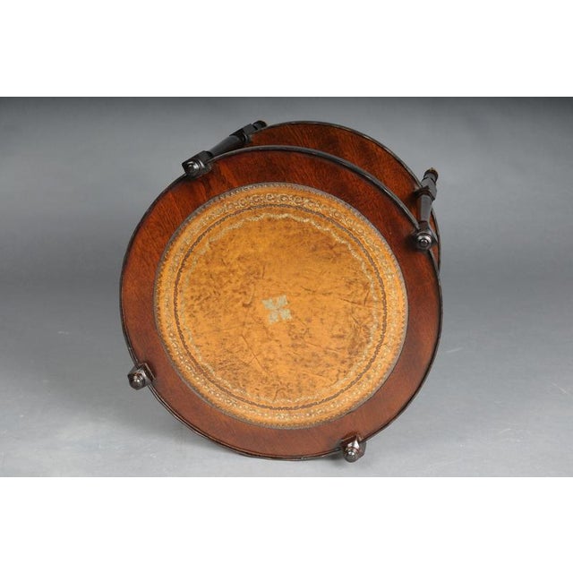 Brown Vintage English Round Side Table For Sale - Image 8 of 11