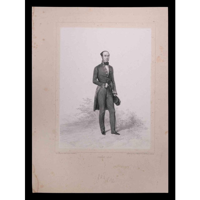 Frederic Lepia is an original Lithograph realized by D. M. Raffet in 1848. Good condition included a cream colored...