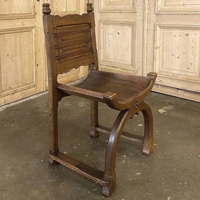 Antique Gothic Side Chair is a wonderful way to add a charming Old World touch to a room! Ergonomically contoured seat is...