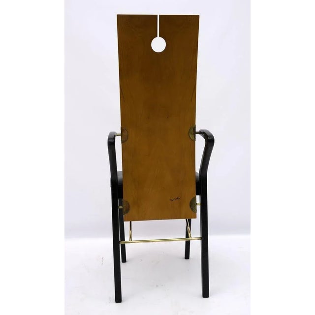 Wood Postmodern Dining Chairs by Pierre Cardin, Italy, 1980s, Set of 4 For Sale - Image 7 of 15