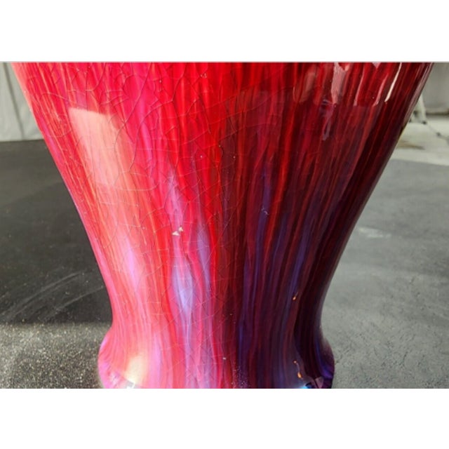 Stunning Marked Chinese Jingdezhen Oxblood Flambe Vase For Sale - Image 11 of 13
