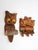 Mid 20th Century Mid-Century Carved Wood Owl Wall Hangings Set For Sale - Image 5 of 9