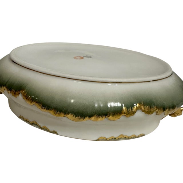 Antique Haviland Porcelain Round Covered Vegetable Server For Sale - Image 10 of 11