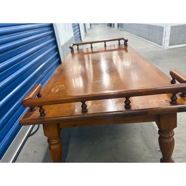 Mersman Vintage Early American Spindle Rail Coffee Table For Sale - Image 4 of 7