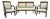 Antique French Empire Parlor Suite Set Settee & King / Queen Armchairs Restored For Sale