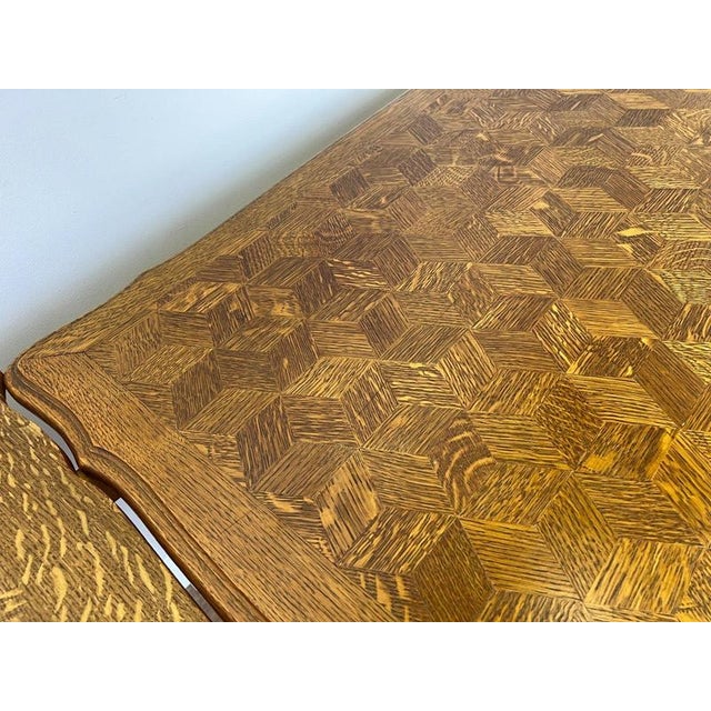 French Louis XVI Extendable Dining Table in Carved Oak For Sale - Image 14 of 17
