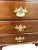Wood Late 20th Century Queen Anne 3-Drawer Chest, Mahogany With Brass Leaf Hardware For Sale - Image 7 of 7