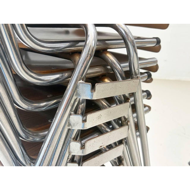 Vintage Stacking Chair with Chrome Frame, 1970s For Sale - Image 13 of 17