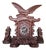 Important Masterpiece Black Forest Table-Fireplace Clock, Cuckoo Clock Made by Aleksander Fleig, Set of 3 For Sale