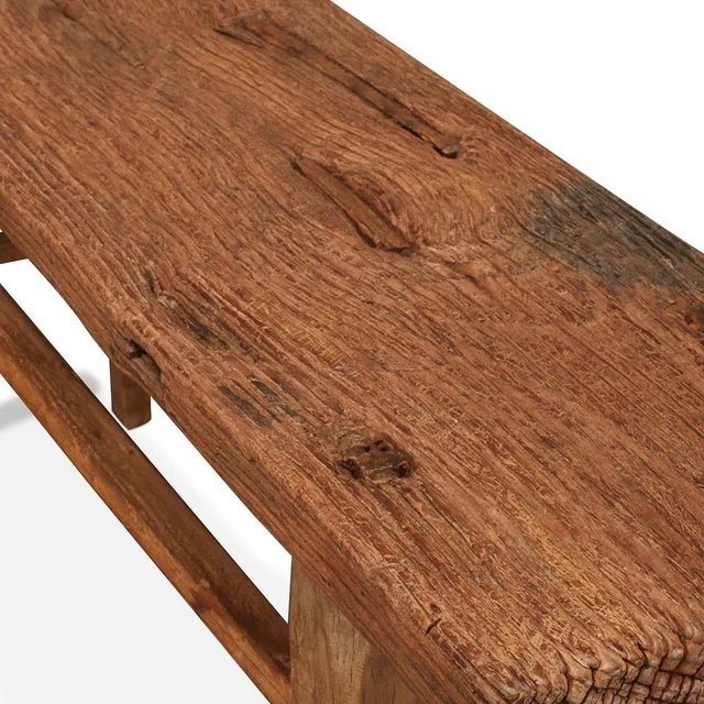 Thick Plank Top Console Table, 1890s For Sale - Image 4 of 6