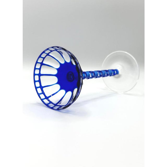 Blue Sweet Wine Glass by Otto Prutscher for Meyrs Neffe, 1908 For Sale - Image 6 of 10