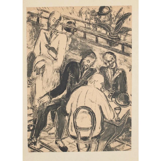 Men is a pair of two original monotype woodcuts realized by an Anonymous artist of the XX century, in 1950 ca, glued on...