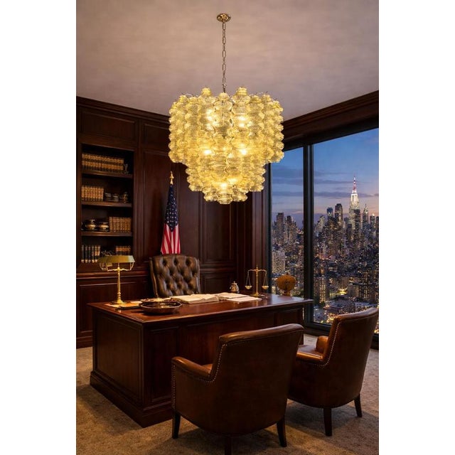 Italian Chandelier in Murano Glass, 1980s For Sale - Image 6 of 15