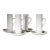 LaGardo Tackett for Schmid Porcelain Demitasse Espresso Cups and Saucers, 1960s - Set of 4 For Sale