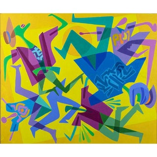 Leo Guida, Accident, 1992, Acrylic Painting on Canvas For Sale