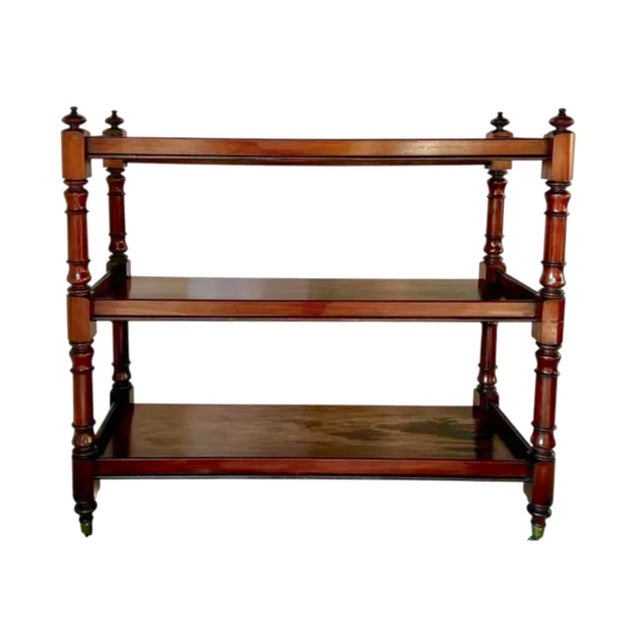 19th Century English Regency Mahogany Three Tier Etagere Trolley, 19th Century, England For Sale - Image 5 of 8