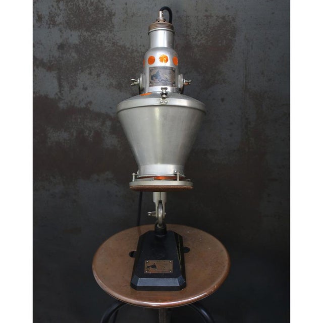 Black Medical Nickel Plated Brass Table Light from Hanau, 1950s For Sale - Image 8 of 10