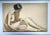 An original vintage watercolor of a Nude Hopi Native American Indian woman with pottery bowl by Anne Neumark circa 1929....