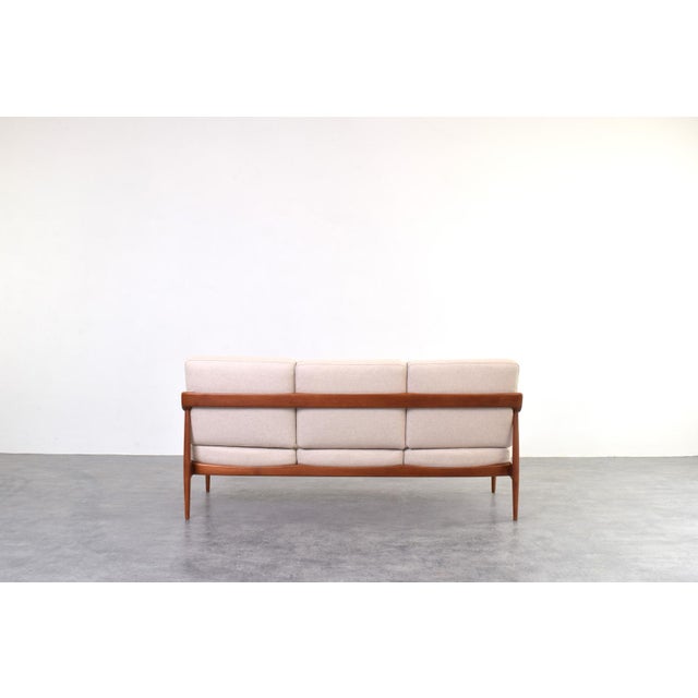Beige Mid-Century Modern Teak Sofa by Walter Knoll for Knoll Antimott, 1960s For Sale - Image 8 of 16