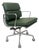 Herman Miller Eames Aluminum Group Soft Pad Management Chair - Green Leather For Sale