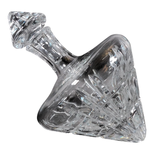1960s Lay Down Cut Crystal Decanter With Matching Stopper