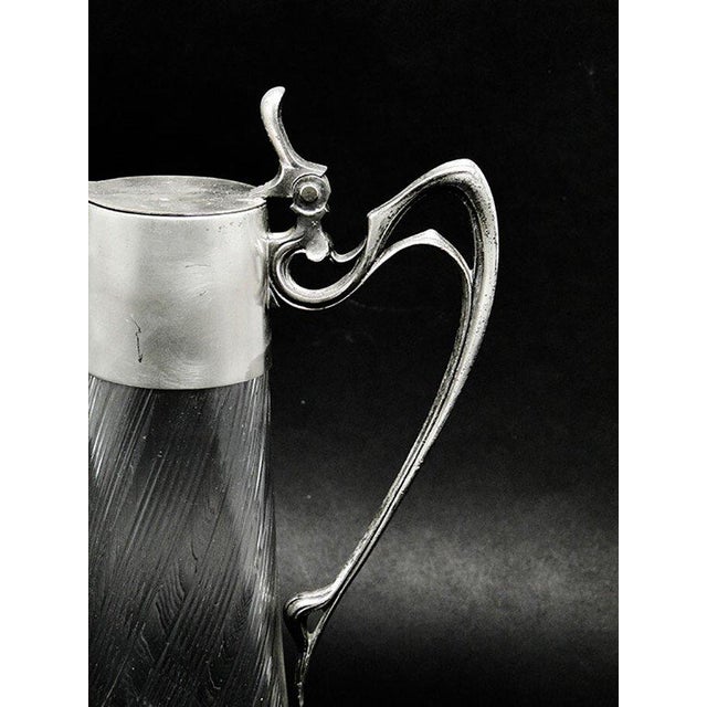 Metal 20th Century Wine Jug from Roman Plewkiewic, Warsaw, Poland, 1890s For Sale - Image 7 of 9