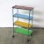 - Industrial shelves on wheels - With four different colored storage compartments - Storage banners and foils have been...