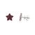Contemporary 14k White Gold Pave Set Cluster Ruby Star Earrings- A Pair For Sale - Image 3 of 9