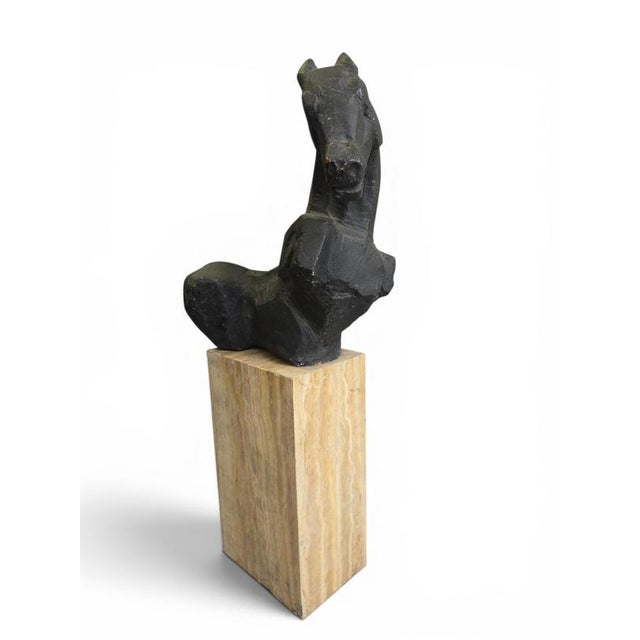 Ceramic Alfredo Lanz, Greek Horse Sculpture, 1970, Terracotta For Sale - Image 7 of 14