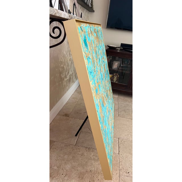 Paint Turquoise Matrix - Designed by Cheryl P. Kohloff For Sale - Image 7 of 11