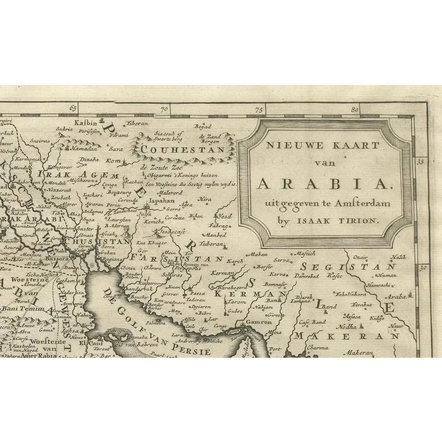Map of Arabia Tirion, 1730 For Sale - Image 4 of 10