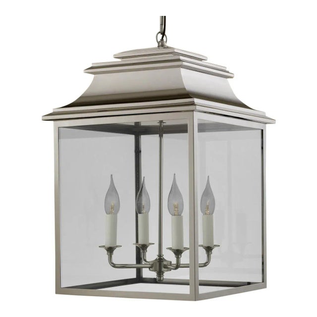 Mayfair Lanterns With Polished Nickel Finish For Sale - Image 4 of 4