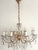 Brass and Lead Crystal 8-Light Chandelier, 1960s For Sale - Image 4 of 15