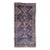 Vintage Kurdish Tribal Rug, Hand-Knotted Wool, Geometric Pattern, Blue & Rust-Red, 4x8 For Sale