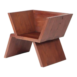 "Mirror" Solid Reclaimed Teak Club Chair Designed by Maximilian Eicke for Max Id Ny