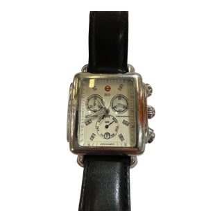 Michele Deco Diamond Dial Stainless Steal Ladies Watch Mw06z00a0040 0.05 CTTW For Sale