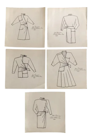 Gallery Wall Collection 5 Vintage 1980’s Original Fashion Illustrations