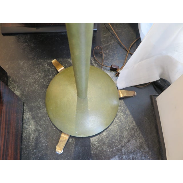 1930s 1930s Green and Gold Leaf Floor Lamp, France For Sale - Image 5 of 8