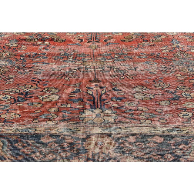 Late 19th Century Late 19th Century Persian Mahal Rug - 09'10 X 12'08 For Sale - Image 5 of 11