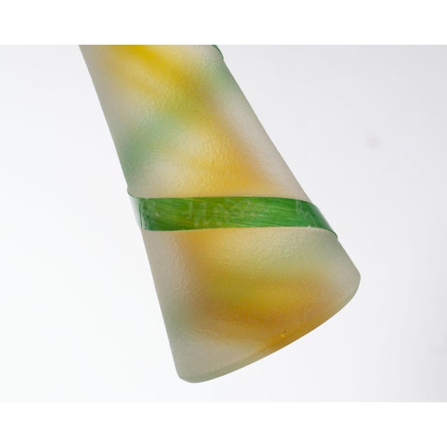 Contemporary Art Glass Flower Sculpture by Stephen Fellerman and Clair Raabe For Sale - Image 3 of 6