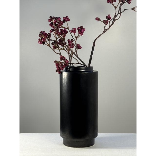 Black Ceramic Vase by Jan Bontjes Van Beek for Dr. Ing. Alfred Ungewiss, Germany, 1960s For Sale - Image 4 of 7