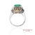 Early 21st Century Gia 18k (750) White Gold Natural Colombian Emerald and Natural Diamond Ring, Size 6 For Sale - Image 5 of 12