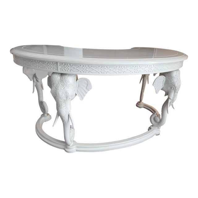 1970s Gampel Stoll Kidney Shaped Elephant Desk For Sale