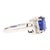 Vintage GRS Certified 2.47 Carat Royal Blue Sapphire & Diamond Platinum Ring, Size 6 For Sale - Image 4 of 8